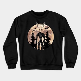 Wendigo Cryptid Halloween Crewneck Sweatshirt